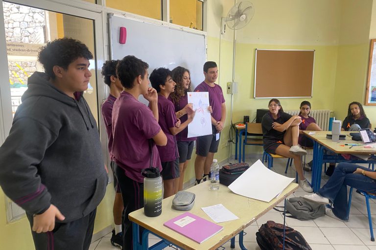 LWIS-AiS Students engaging in ADHD Awareness activities at Middle school.