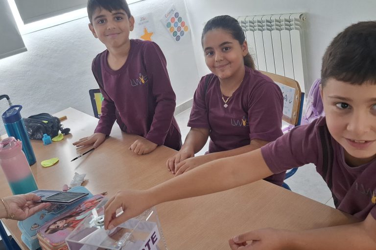 Lower Campus students at LWIS-AiS taking part in Class Representatives elections.