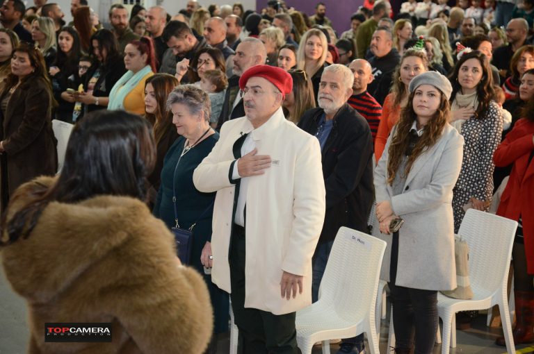 The Christmas show with students in colorful costumes.