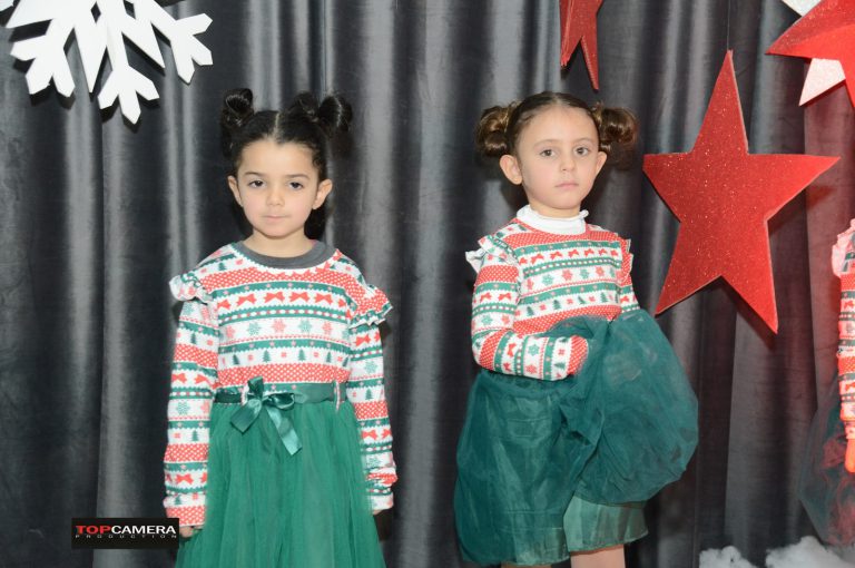 The Christmas show with students in colorful costumes.