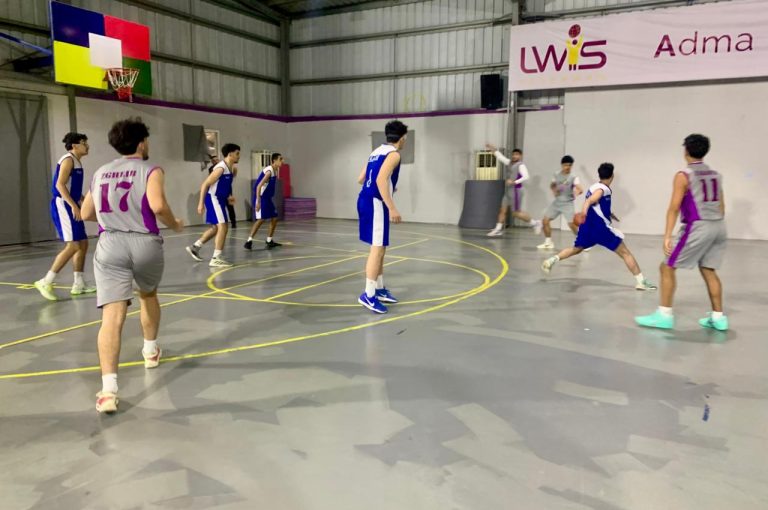 School basketball team winning the first two rounds in the Lebanese Basketball Championship 🏀🎉