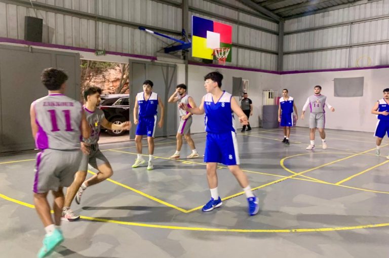 School basketball team winning the first two rounds in the Lebanese Basketball Championship 🏀🎉