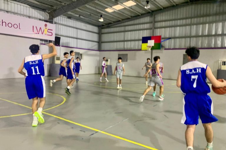 School basketball team winning the first two rounds in the Lebanese Basketball Championship 🏀🎉