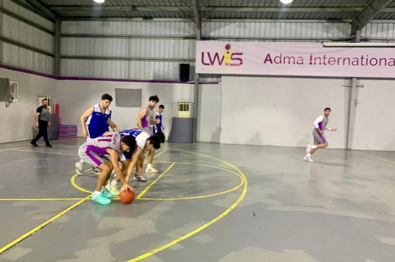 School basketball team winning the first two rounds in the Lebanese Basketball Championship 🏀🎉