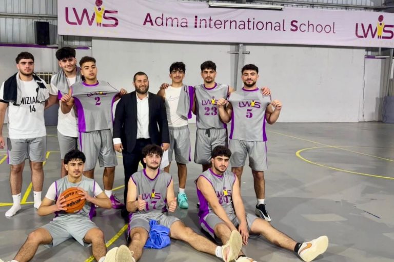 School basketball team winning the first two rounds in the Lebanese Basketball Championship 🏀🎉
