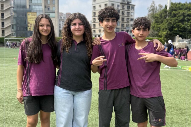 Students at LWIS Adma International School taking part in Sports Day activities through collaboration with Miami Fitness Factory, combining fitness, fun, and teamwork.