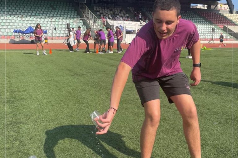 Students at LWIS Adma International School taking part in Sports Day activities through collaboration with Miami Fitness Factory, combining fitness, fun, and teamwork.