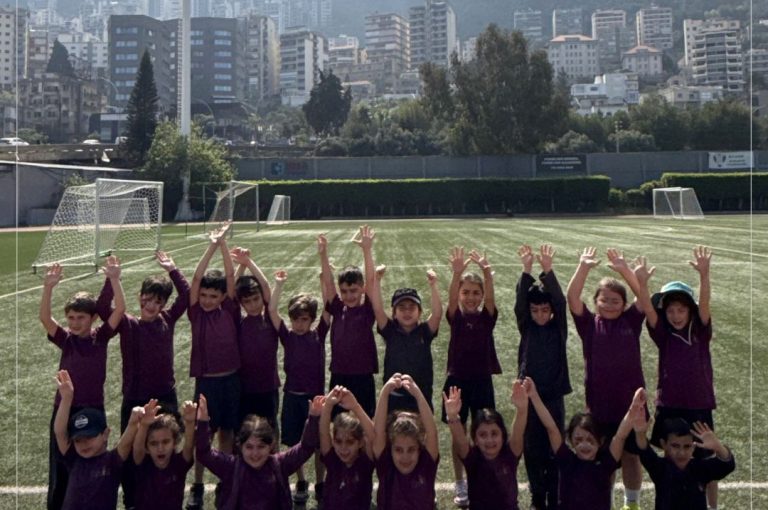 Students at LWIS Adma International School taking part in Sports Day activities through collaboration with Miami Fitness Factory, combining fitness, fun, and teamwork.