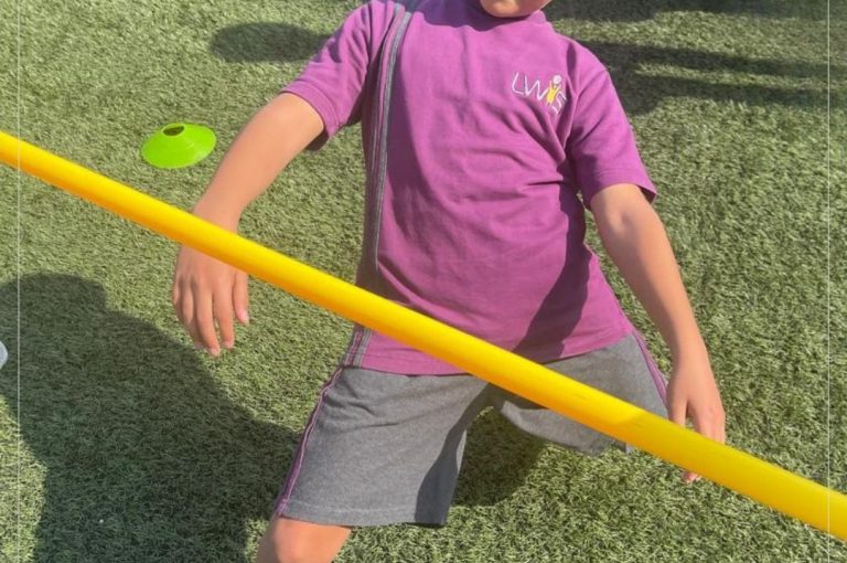Students at LWIS Adma International School taking part in Sports Day activities through collaboration with Miami Fitness Factory, combining fitness, fun, and teamwork.