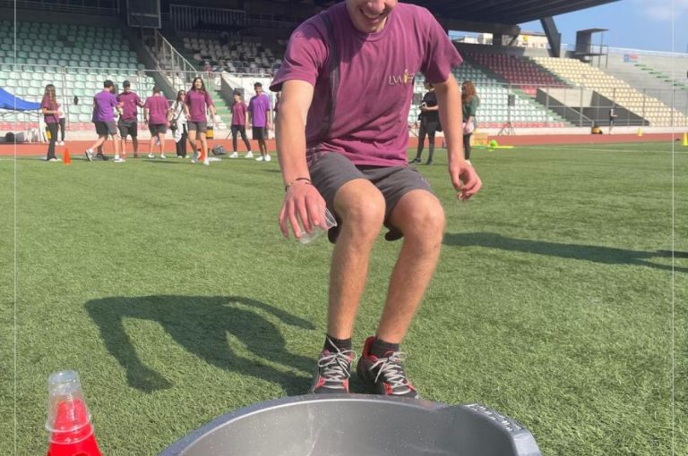 Students at LWIS Adma International School taking part in Sports Day activities through collaboration with Miami Fitness Factory, combining fitness, fun, and teamwork.