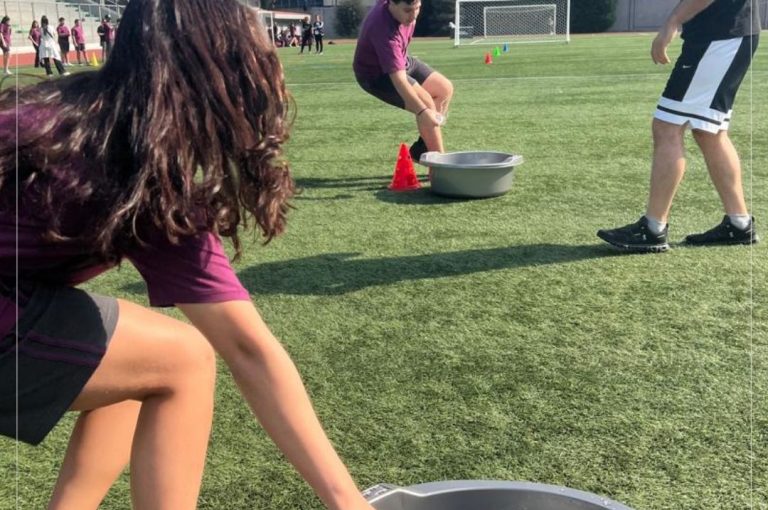 Students at LWIS Adma International School taking part in Sports Day activities through collaboration with Miami Fitness Factory, combining fitness, fun, and teamwork.
