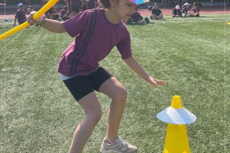 Students at LWIS Adma International School taking part in Sports Day activities through collaboration with Miami Fitness Factory, combining fitness, fun, and teamwork.