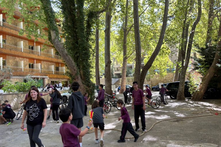 LWIS-AiS students, parents, and staff participating together in a trip to Faraya, enjoying outdoor activities and moments of connection that reflect the school’s strong sense of community.
