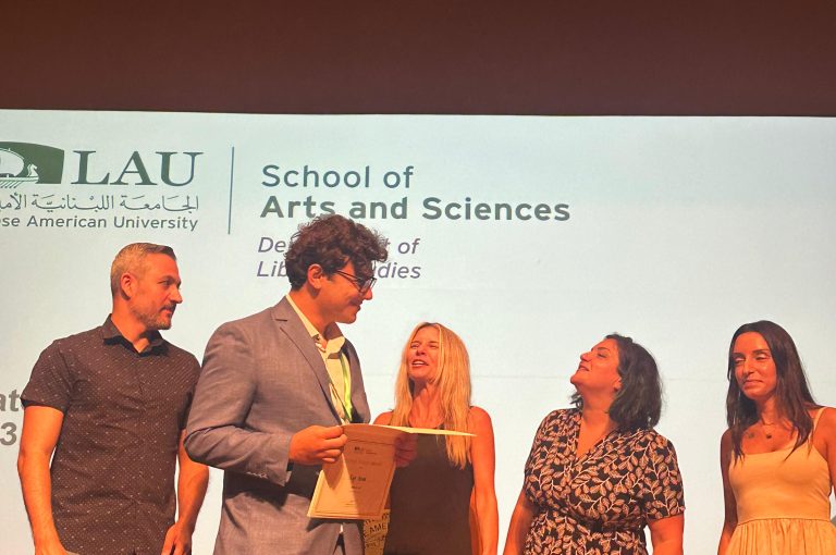 Grade 10 student Kye Aoun proudly celebrates his achievements at the LAU Debate Boot Camp, where he helped lead his team to 1st Place and received the 2nd Place Overall Best Speaker award.